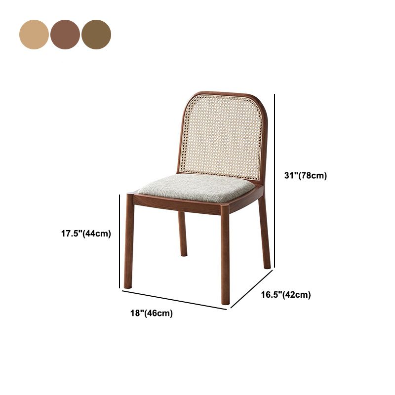 Ash Solid Wood Side Chair Traditional Rattan Side Chair for Dining Room