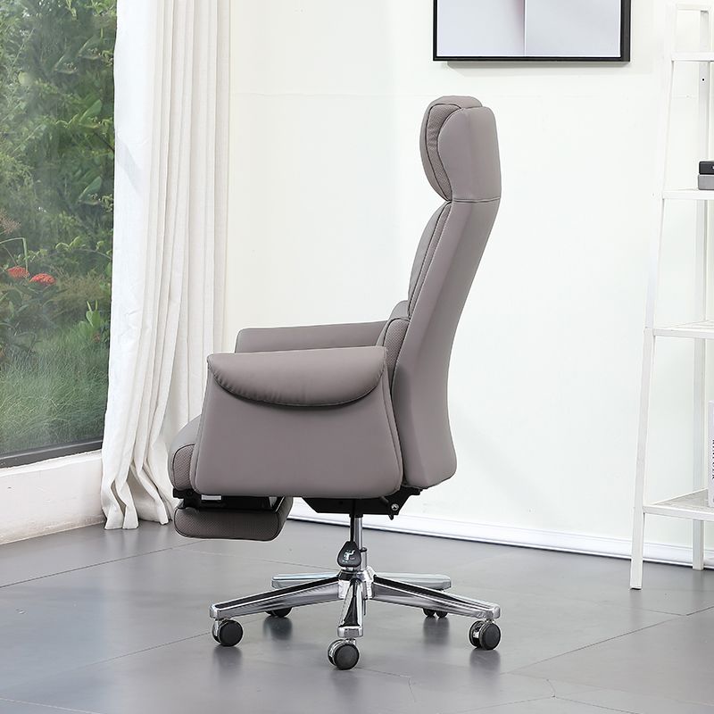 Contemporary Adjustable Faux Leather Chair Executive High Back Swivel Chair