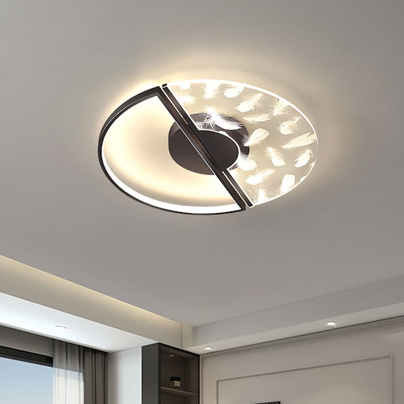 Moderne Feder Deckenleuchte rundes Flush Mount Light für Wohnzimmer