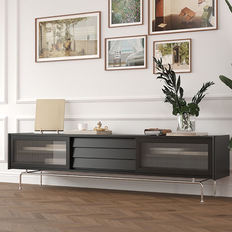 Modern TV Console Solid Wood Media Console TV Stand for Living Room