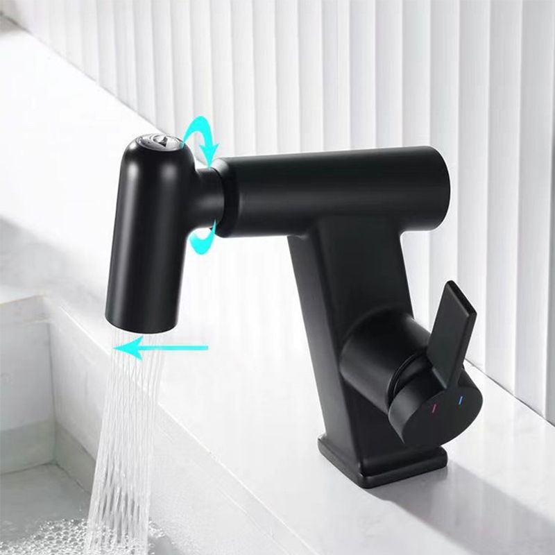 Contemporary Vessel Faucet Swivel Spout Faucet with One Lever Handle