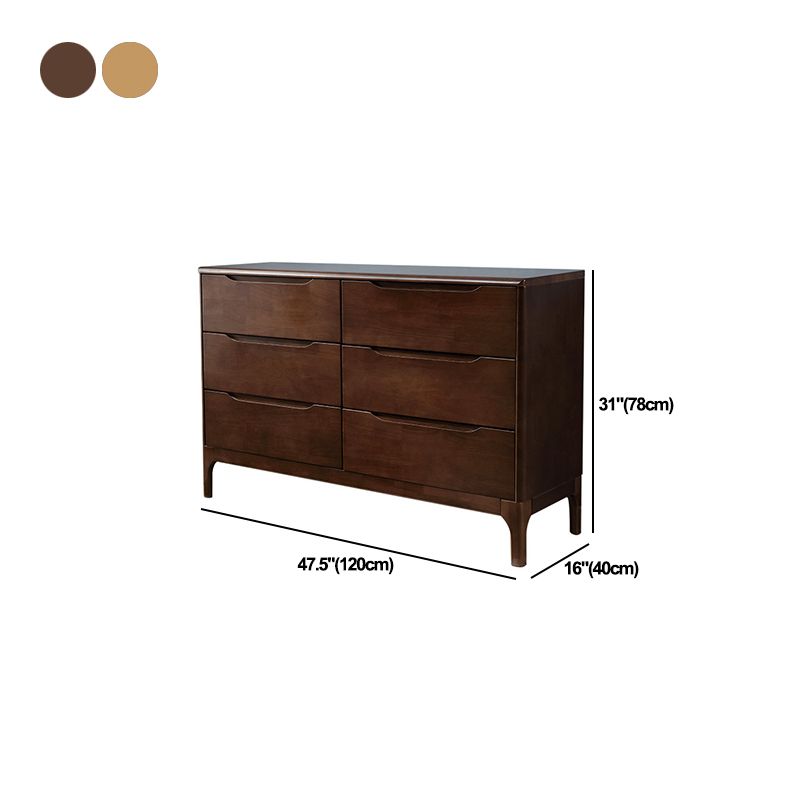 16" D Storage Chest Bedroom Solid Wood Storage Chest Dresser with Drawers