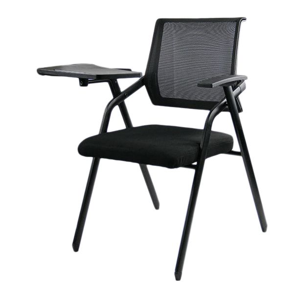 Black Metal Frame Modern Conference Chair Mid Back Computer Office Chair with Arms