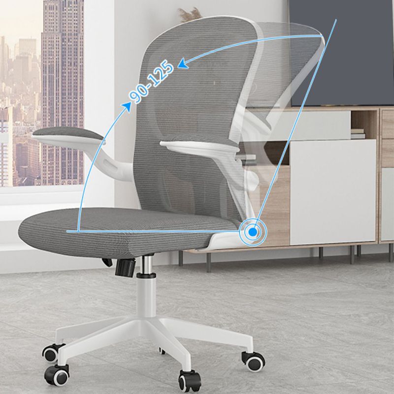 Modern Padded Arms Conference Chair Mesh-back Desk Chair for Office