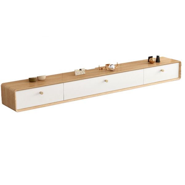 Modern TV Stand Console Wooden Wall-mounted TV Stand with Drawers