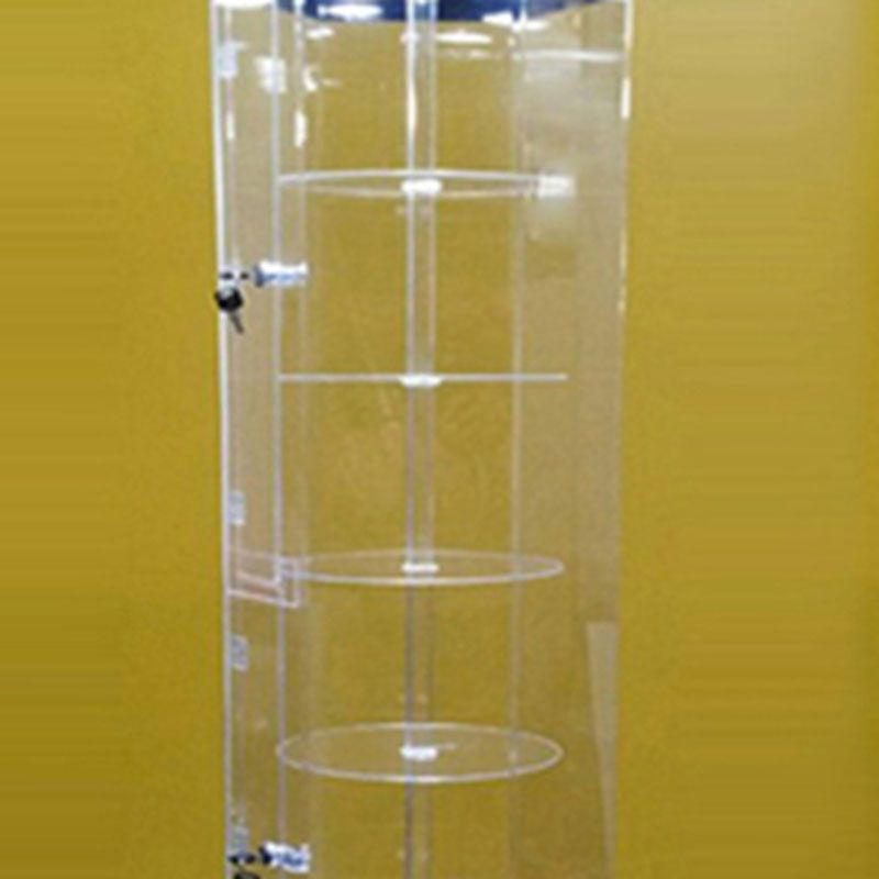 Modern Curio Cabinet Glass Locking Door Display Stand with 5 Shelves