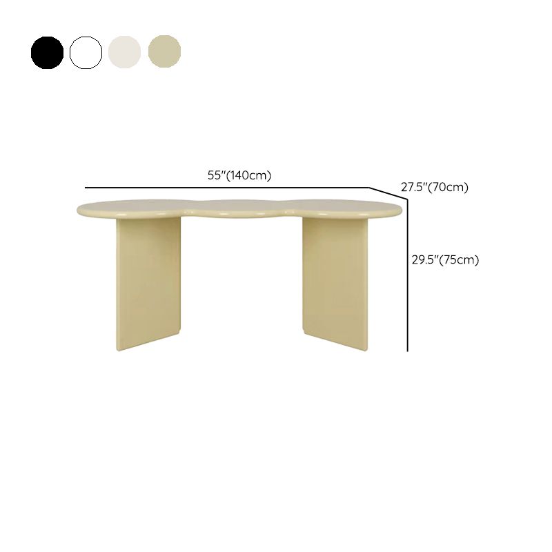 Irregular Shaped Office Laptop Table Wood Writing Desk with 4 Legs