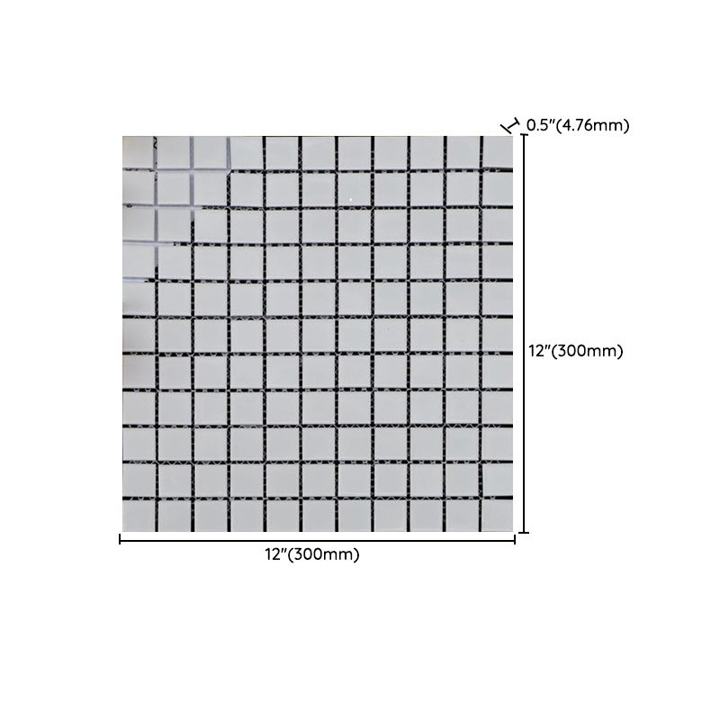 Black and White Wall Tile Mixed Material Mosaic Sheet Wall & Floor Tile