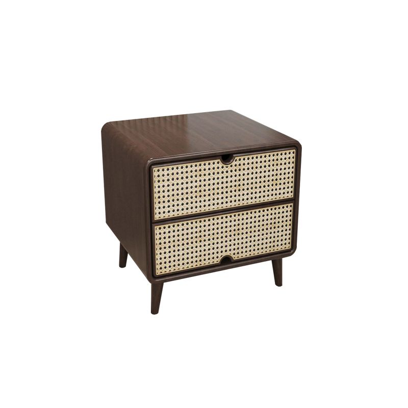 Wicker & Rattan Bed Nightstand Contemporary Night Table for Bedroom