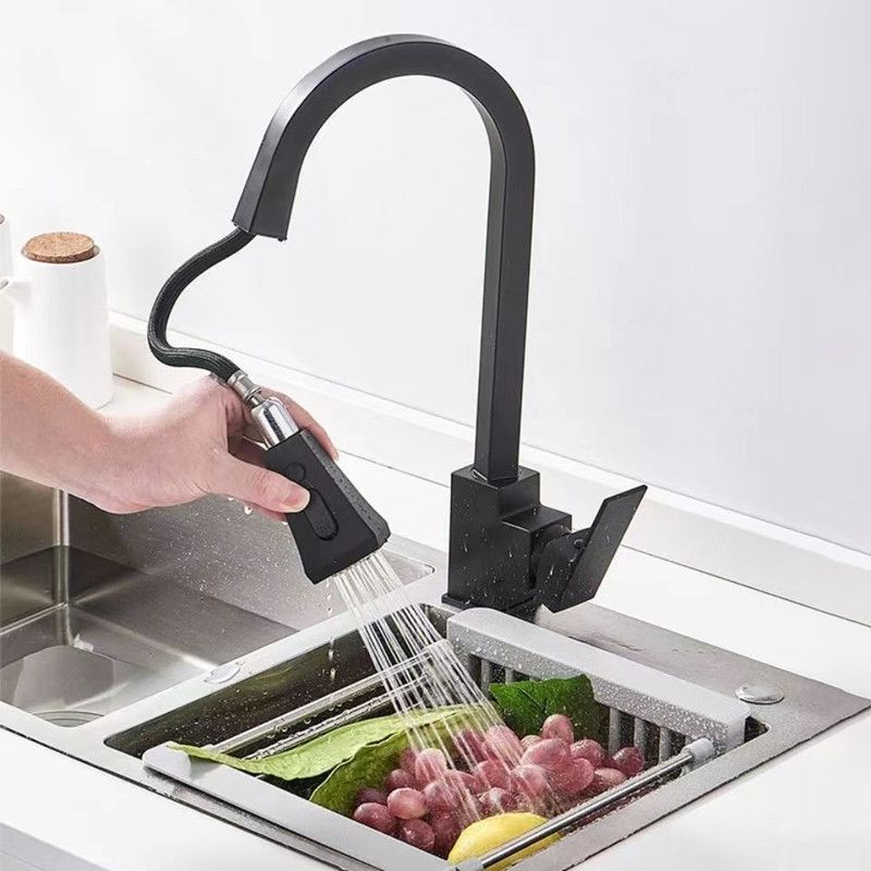 Traditional 1-Handle Faucet Copper with Pull out Sprayer with Water Dispenser Faucet