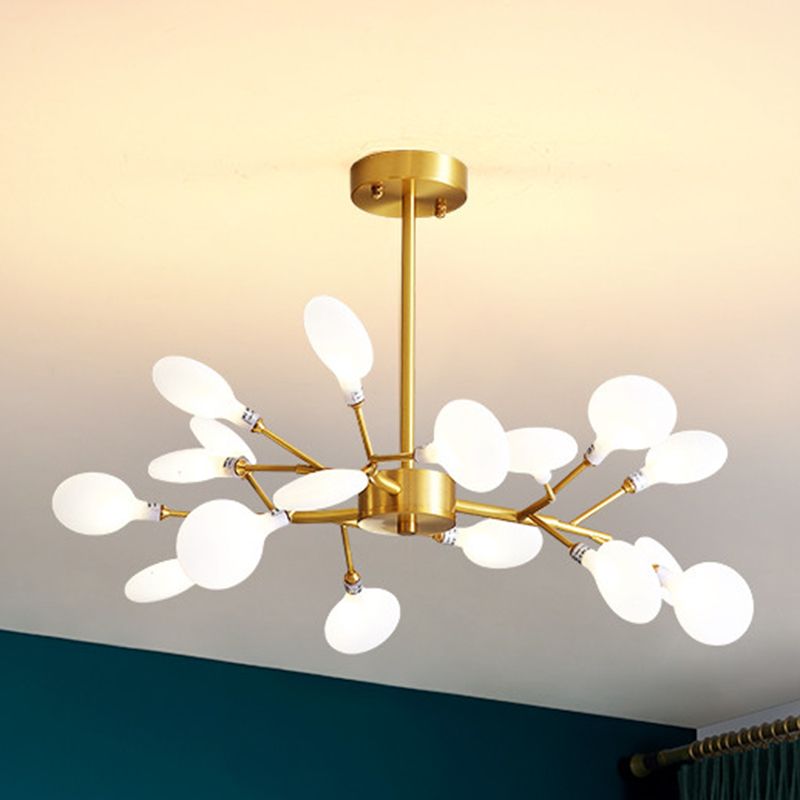 Leaf Chandelier Light Fixture Modern Designer Plastic Pendant Lighting for Restaurant