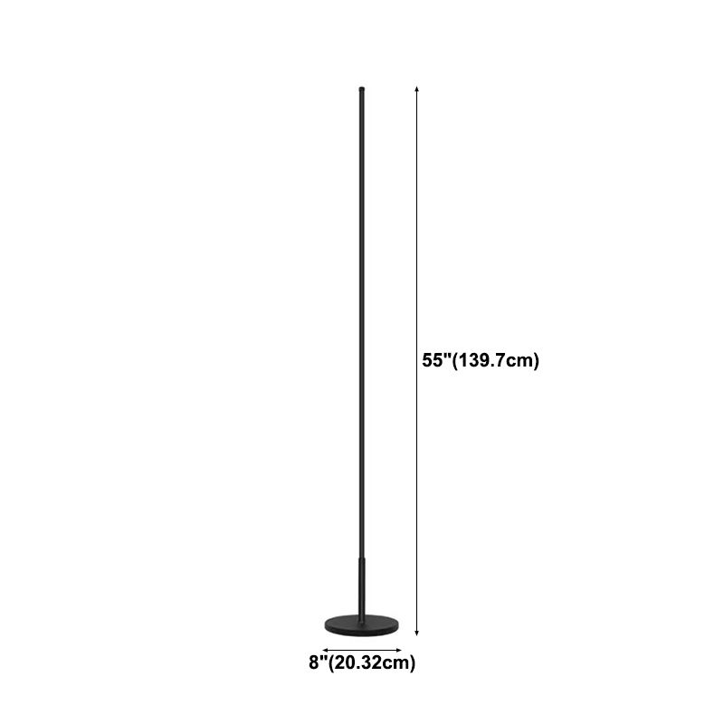 1-Light LED Floor Light Modern Strip Shape Floor Standing Lamp for Living Room