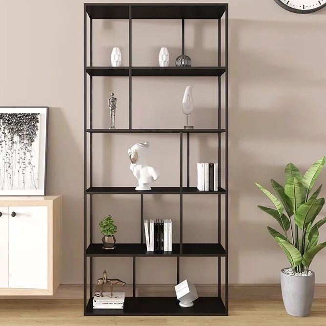 Metal Iron Etagere Bookshelf Contemporary Vertical Open Bookcase