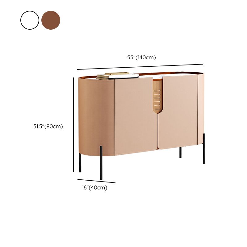 Modern & Contemporary Buffet Stone Dining Server with Cabinets