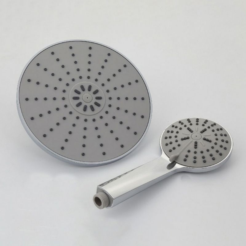 Wall Mounted Round Shower Modern Style Metal Dual Shower Heads