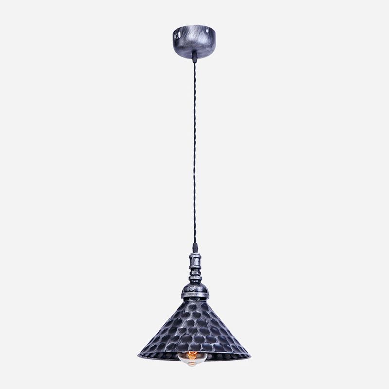 1 Light Cone Hanging Ceiling Lights Industrial Style Metal Pendant for Clothing Store