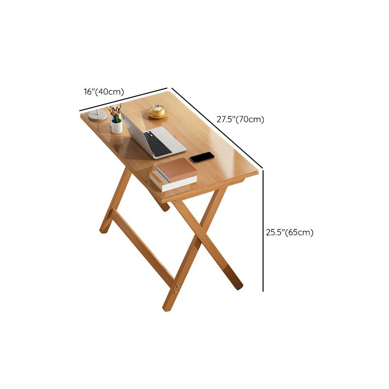 Study Desk Wooden Home Desk and Chair Foldable Light Wood Writing Desk