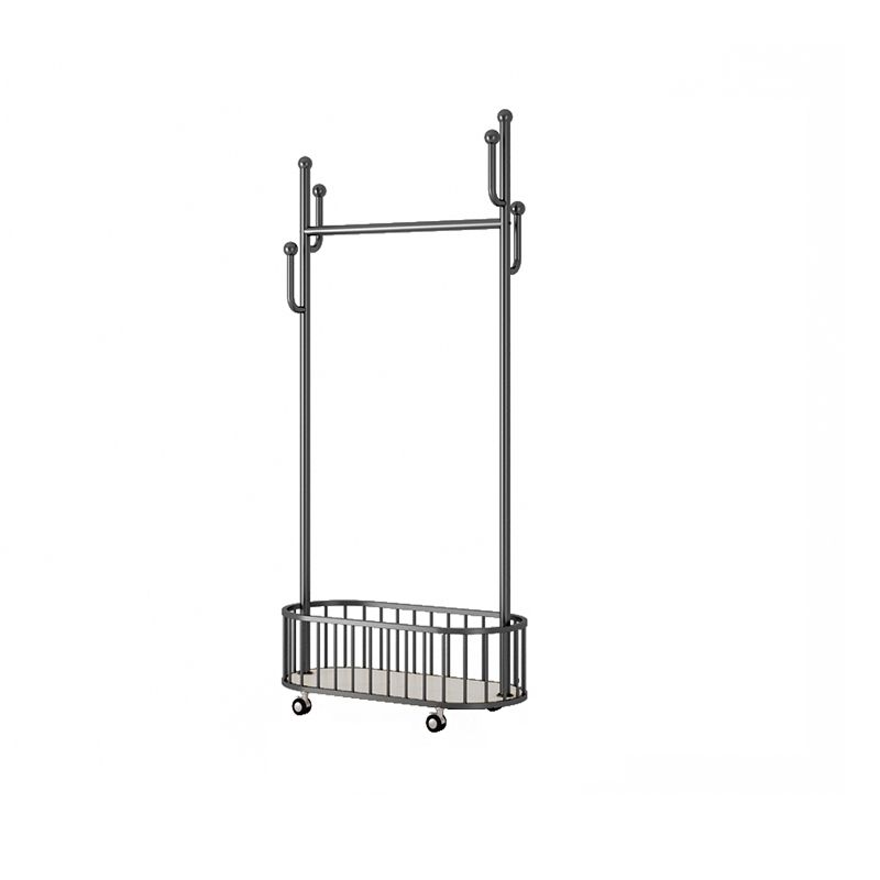 Contemporary Hall Stand Metal Shelving Hooks Included Free Standing Coat Rack