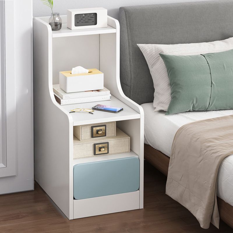 Modern Manufactured Wood Bed Nightstand Drawers Included Night Table for Bedroom