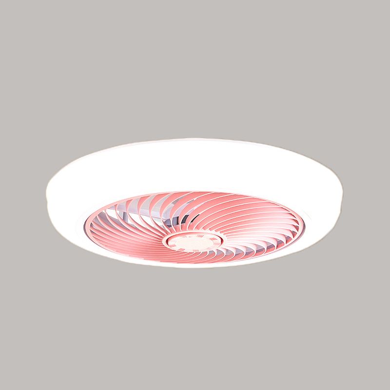 Lámpara de ventilador de techo de montaje de macarrón LED redondeo con luz con sombra acrílica