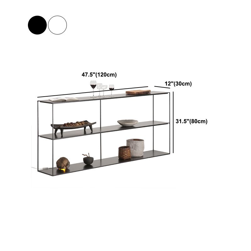 Ironcraft Console Table, 31" Hall Console Accent Table with Shelves