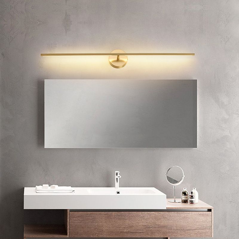 1 Light Line Shape Wall Mounted Light Modern Sconce Light Fixture for Washroom