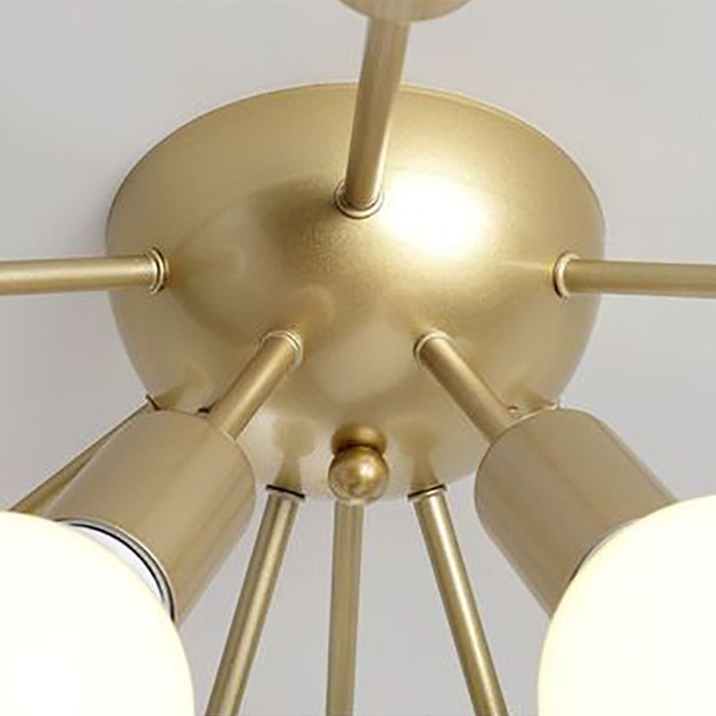 Modern Starburst Ceiling Lighting Metal Multiple-Light Ceiling Light