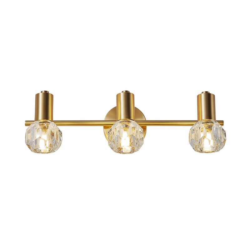 Crystal Geometric Vanity Wall Sconce Modern Style Multi Lights Vanity Lighting Fixtures