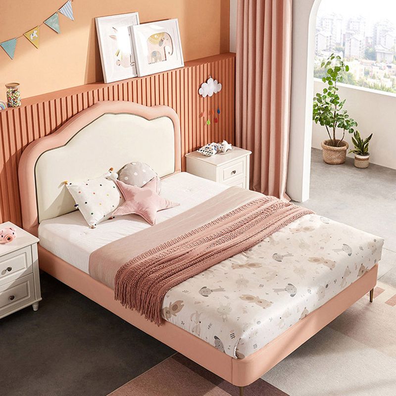 No Theme Modern Kids Bed Leather Panel Headboard Standard Bed