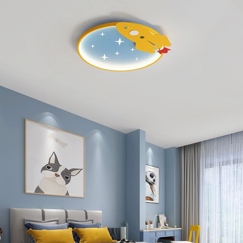 Modern Children Ceiling Mount Light LED Ceiling Light with Acrylic Shade for Kid's Room