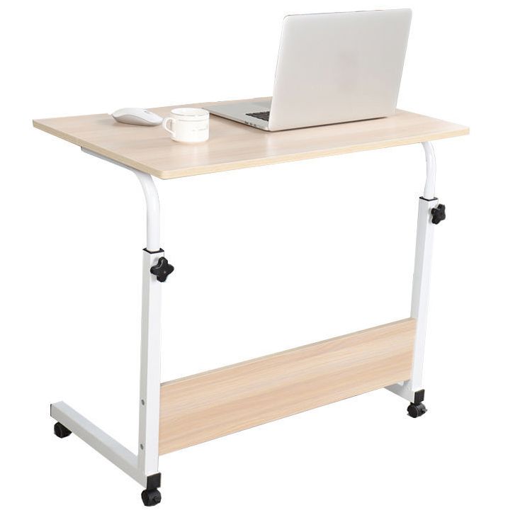 Manufactured Wood Writing Desk Adjustable Desk with Caster Wheels,23.6"L x 15.7"W