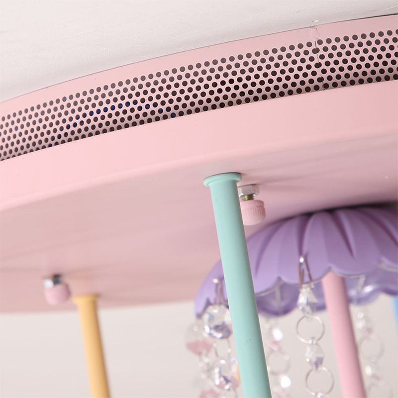 Paraplu -glazen hanglampverlichting macaron roze hangende hanglamp voor kinderslaapkamer