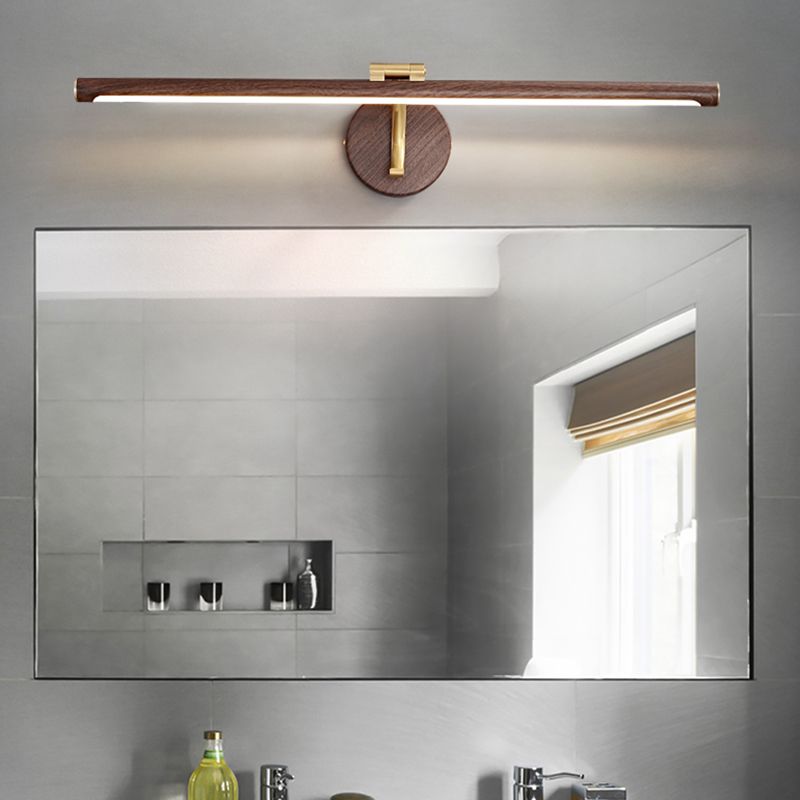 Postmodern Brass Vanity Light Straight 1 Light LED Mirror Light for Bathroom