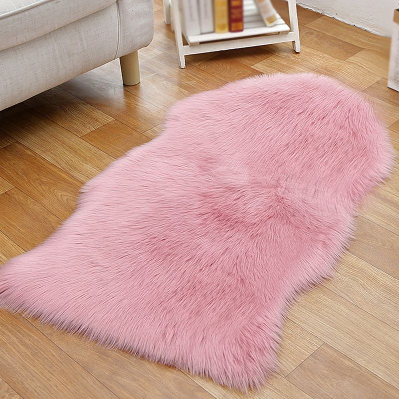 Creative Novelty Shape Shag Rug Contemporary Trendy Solid Indoor Rug Polyester Friendly Washable Carpet for Home Decor