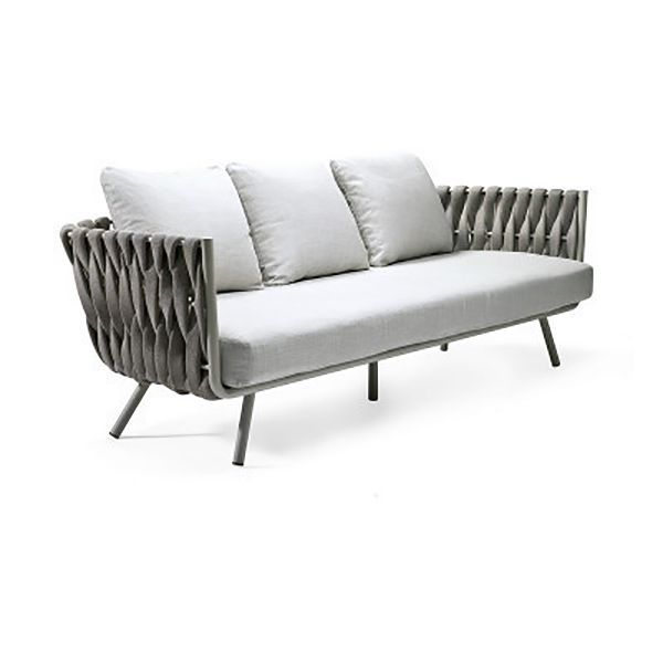 Contemporary Metal Outdoor Patio Fade Resistant Sofa Patio Sofa with Cushions