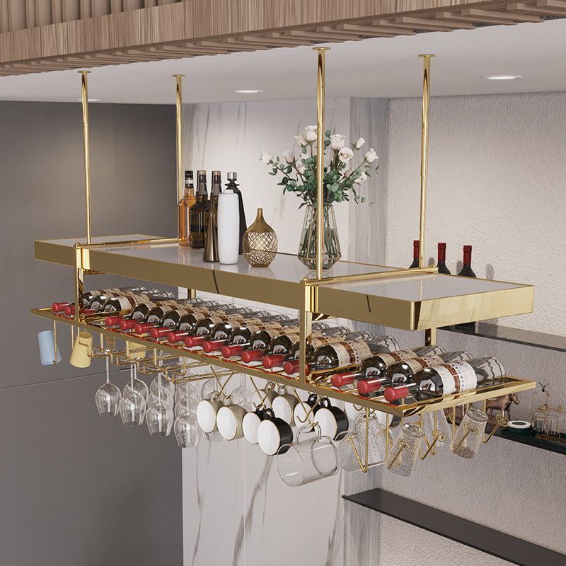 Modern Hanging Wine Rack Bottle Metal Kitchen Wine Bottle Holder