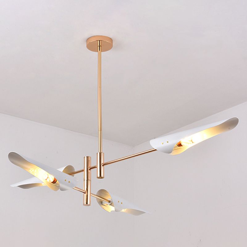 Sputnik Modern Style Hanging Light Metal Chandelier for Living Room Dining