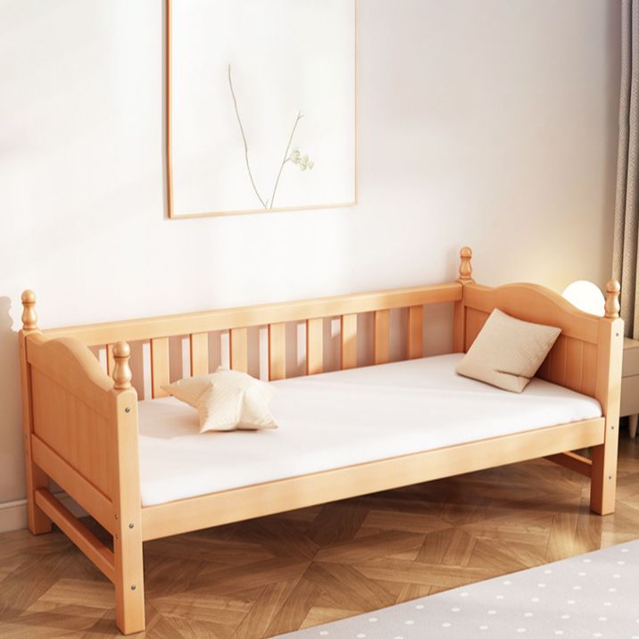 Traditional Solid Wood Nursery Bed Natural Baby Crib with Guardrail