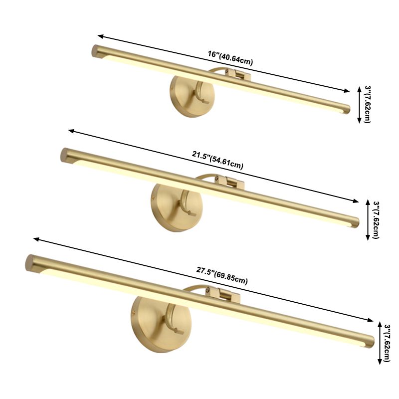 Linearer Schatten moderner Stil Wandleuchte Metal 1 Leichte Leuchten im Messing Finish