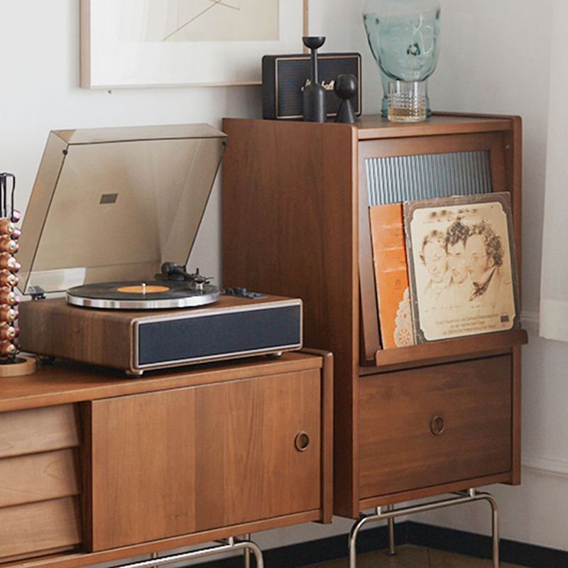 Minimal Rectangle Living Room Storage Chest Mid-Century Modern Wooden Accent Chest