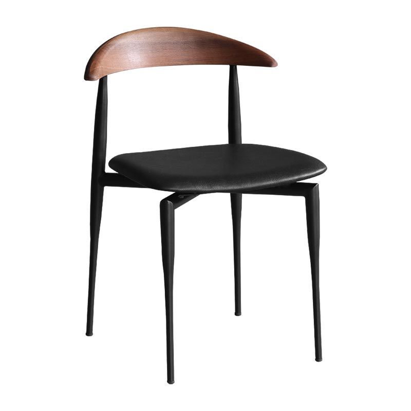 Industrial Dining Side Chair Metal Armless Dining Chair for Restaurant