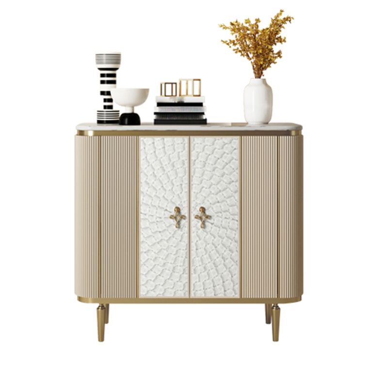 Modern Style Wooden Storage Sideboard Cabinet with Marble Top