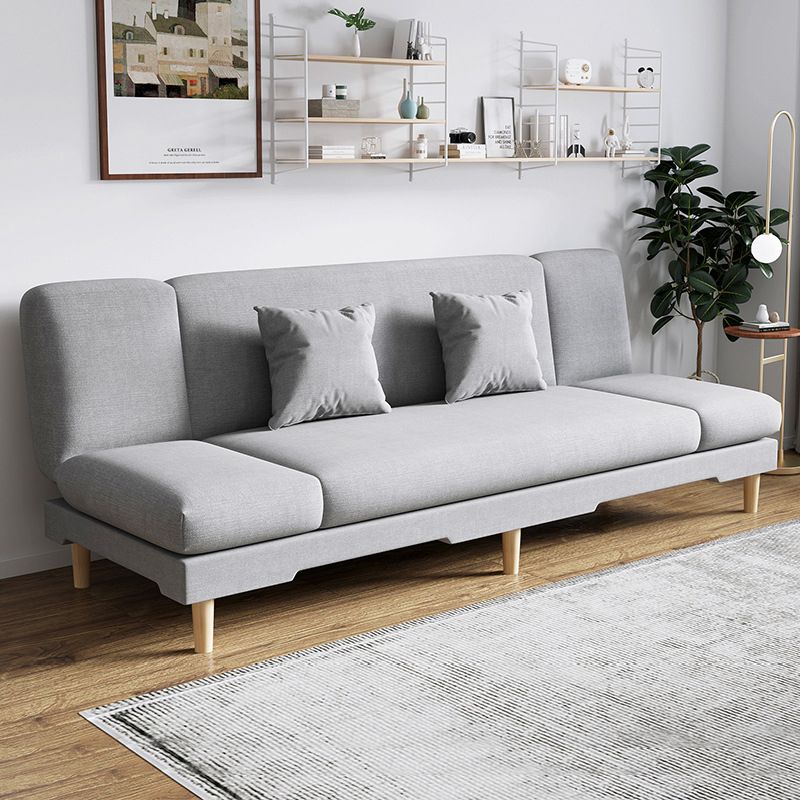 Modern Wood Legs Sofa 2/3 Seater Armless Convertible Sleeper Sofa