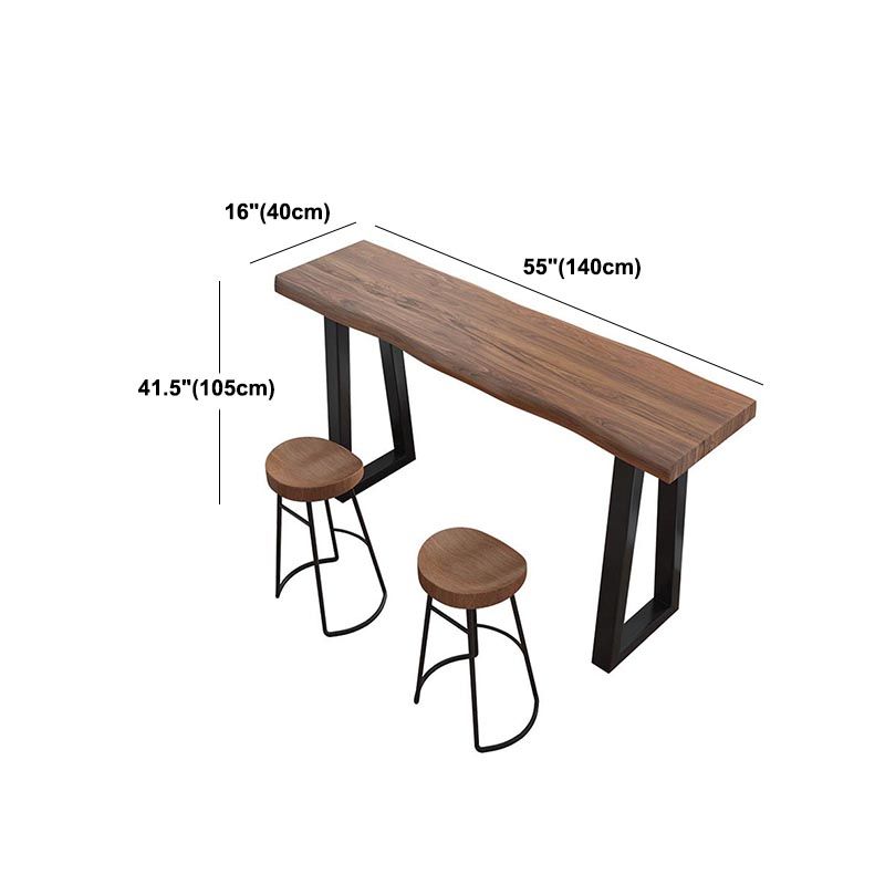 Living Room Solid Wood Counter Wine Table Sled Modern Natural Bar Height Pub Table