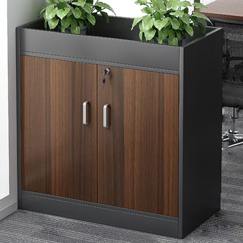 Wood Vertical File Cabinet Modern Storage Shelves File Cabinet with Lock