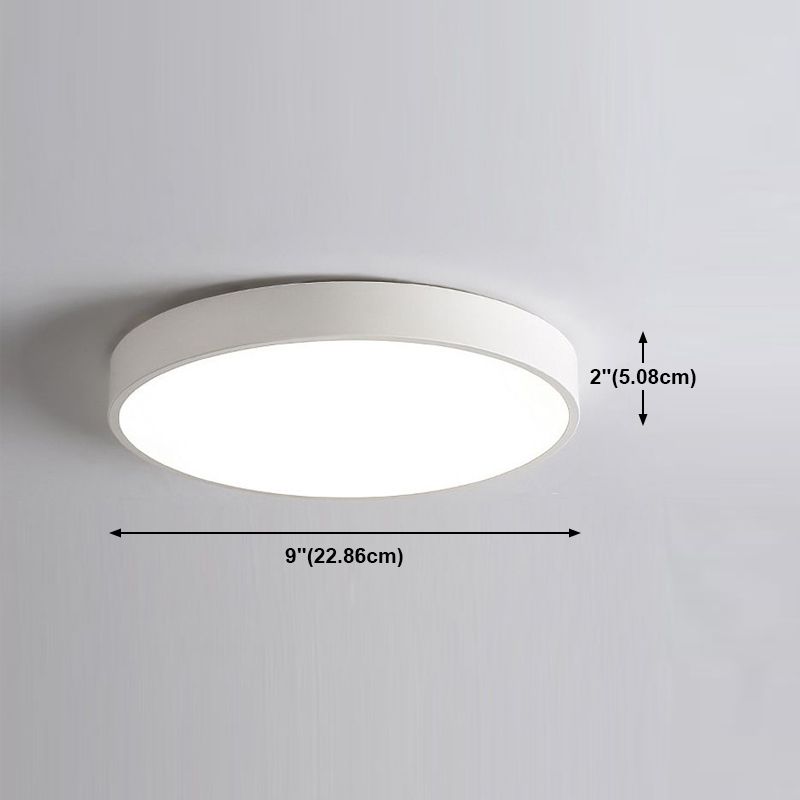 Nordic Simple Flush Ceiling Light Round LED Flush Mount Lighting for Bedroom