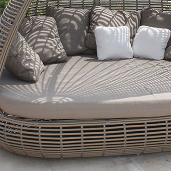 Contemporary Patio Outdoor Sofa Rattan Accent Patio Loveseat with Cushion