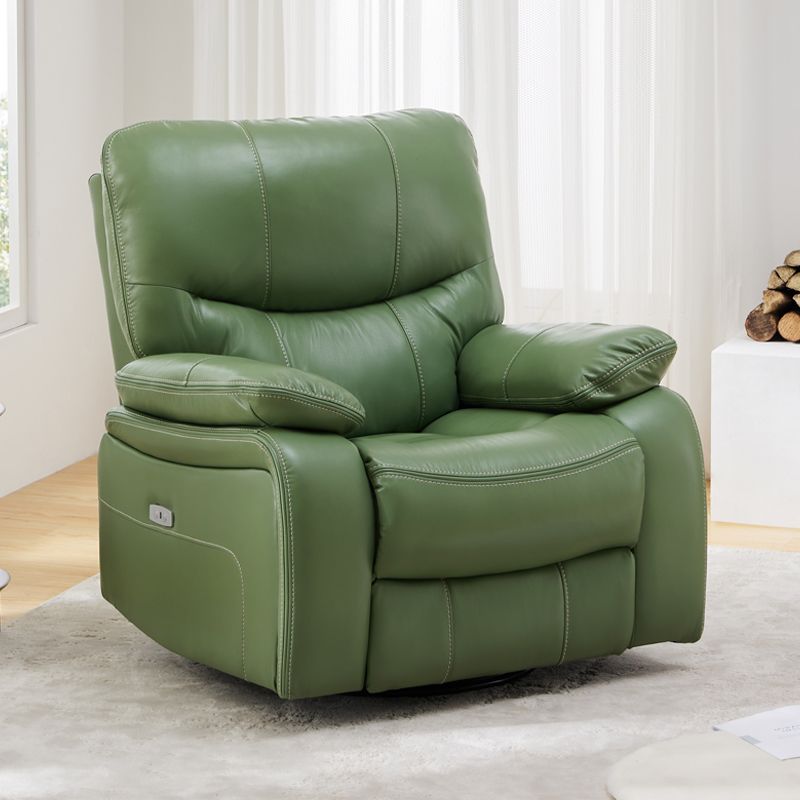 Solid Color Leather Standard Recliner Metal Frame Manual Recliner Chair