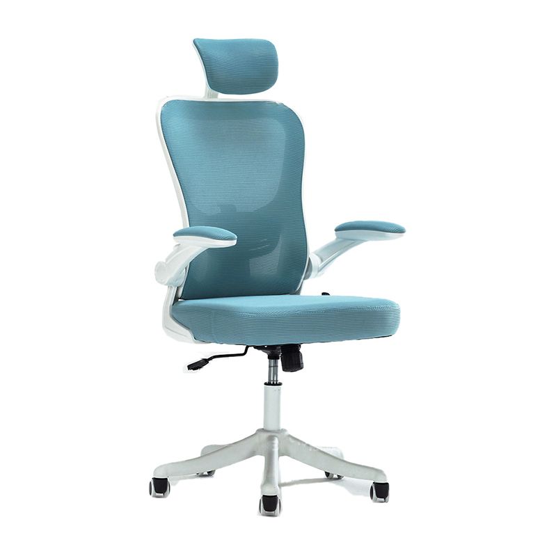 Contemporary Plastic Arm Desk Chair Height-adjustable Office Chair