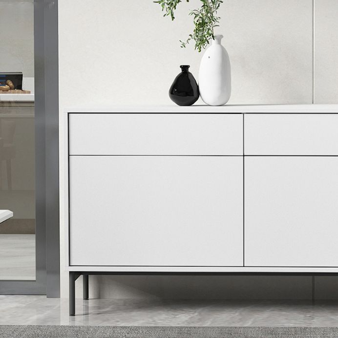 Modern Rectangle Storage Cabinet Sideboard Wooden Sideboard with Drawers and Doors